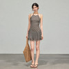 Ariseism 美式复古设计感格纹挂脖连衣裙女夏季新款修身裙子 商品缩略图3