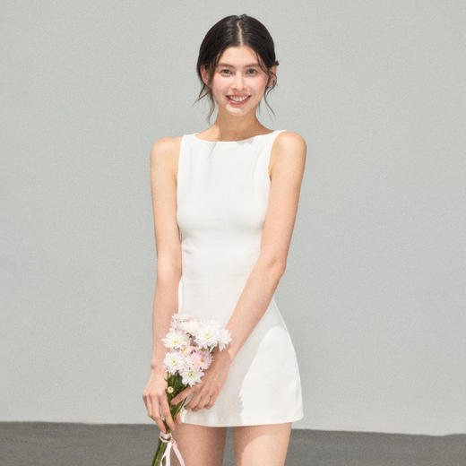 Ariseism 美式复古白色连衣裙女夏季新款裙子 商品图1