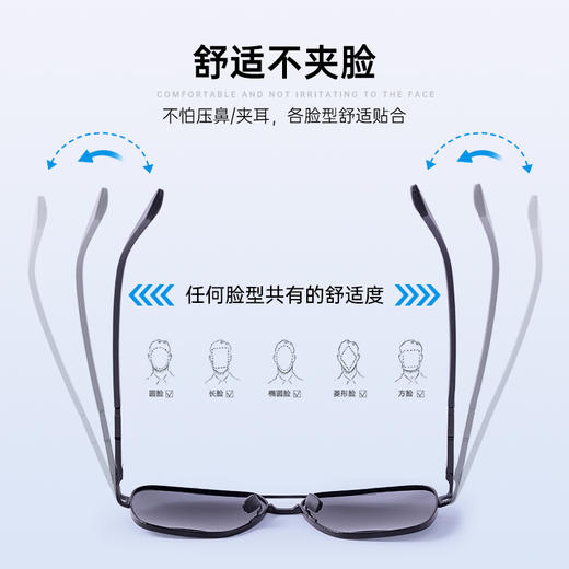 【专用款时尚无框渐变墨镜】专用款防晒护眼 轻盈不压鼻 商品图3