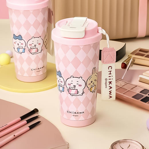 摩登主妇吉伊卡哇咖啡保温杯陶瓷内胆吸管杯子生日礼物不锈钢水杯 商品图0