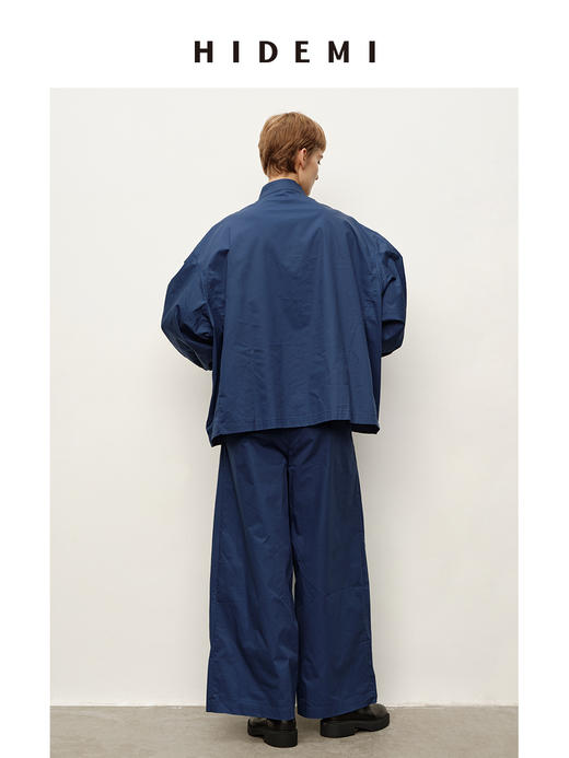 HIDEMI 宁静蓝简约设计感廓形套装/衬衫/阔腿裤 商品图4