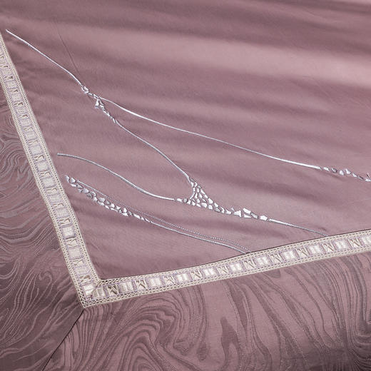 80支长绒棉染色提花四件套-云璃（紫） 商品图7