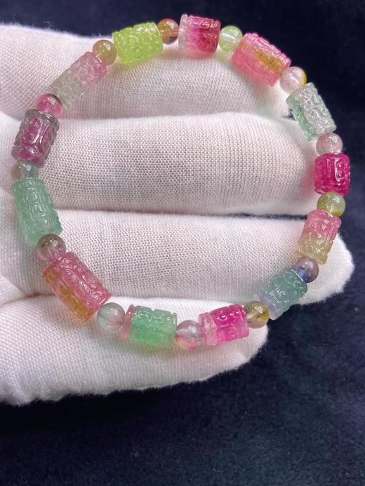 6-10mm单圈回纹碧玺手串 商品图4