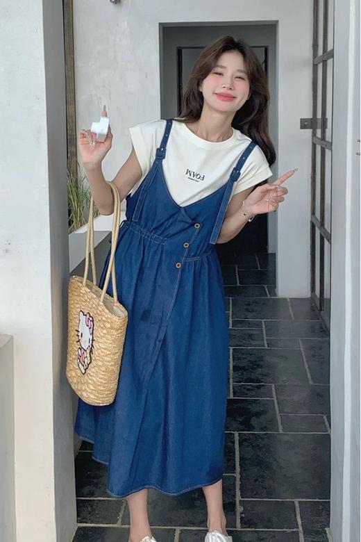 LNNNS 小众设计休闲牛仔吊带裙 21063 商品图3