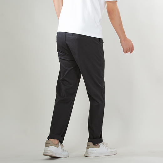 DRONKOO 2025 正常松紧腰后袋压线棉锦基础款中厚休闲长裤 商品图3