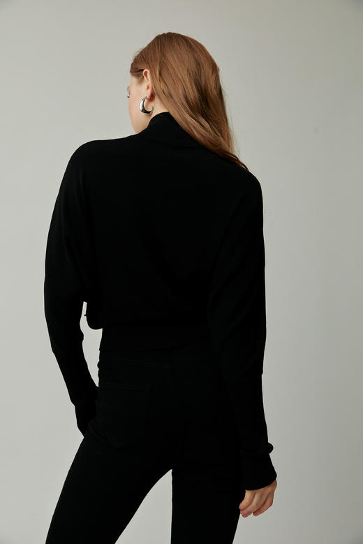 SAFICOO 优雅时尚 蝙蝠袖 镂空设计式针织衫 商品图3