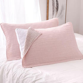 内野X-四重纱双面色纱枕巾2条装