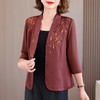 KQL 422H2838早秋新款短外套气质妈妈小西装休闲上衣 商品缩略图0