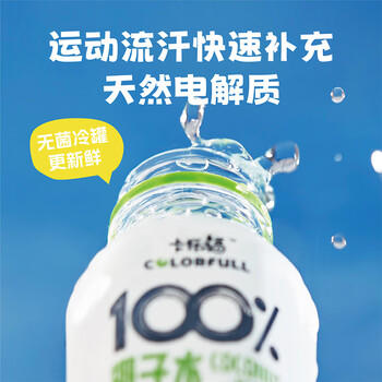 COLORFULL卡乐福100%纯椰子水350ml*12瓶0添加果汁补水健身孕妇可饮用 /水饮冲调 /饮料 /果蔬汁/饮料 商品图0
