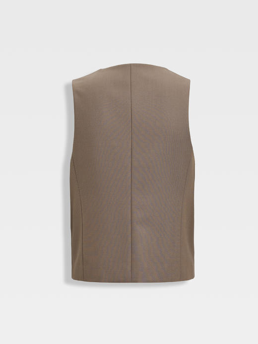 callisto雪茄棕绵羊毛马甲 商品图1