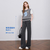 【常规】三彩2025秋季新款简约高腰休闲裤垂感糯米绒直筒裤长裤拖地裤M 商品缩略图1