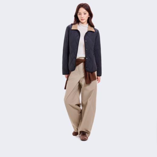 可拆翻领绗缝羊毛长袖马夹 男款女款 时尚保暖 商品图4