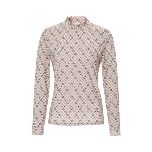 EITIEEITIE爱特爱精致立领打底修身舒适柔软印花2025秋季新款上衣7902605 商品图5