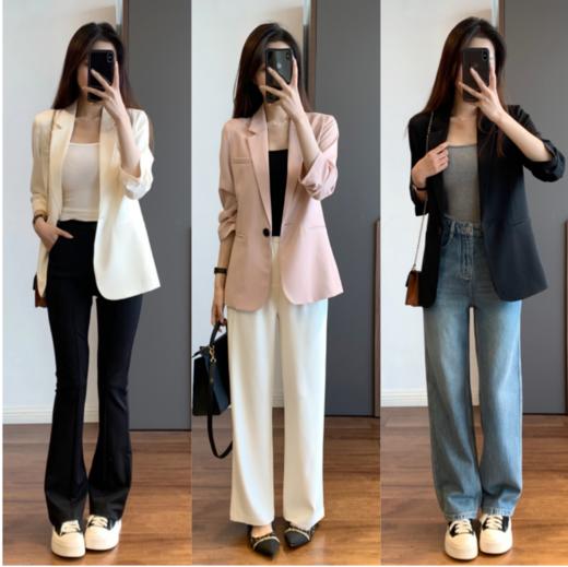 ♥️清！！原价179醋酸外套❗️清79❗️断色断码严重！西装控最爱🌷高阶通勤❗️时髦褶艺七分袖西装！  ✅立体剪裁，收腰的设计，显瘦不会紧绷，匠心品质！春夏西装刚好适合过渡期！ 商品图0