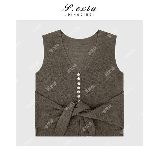 PanYiXiu/潘依绣【左岸咖啡】天丝亚麻肌理感防晒针织开衫ZZ0899 商品图1