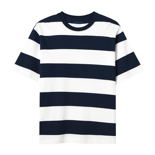 佐丹奴男装25年新款商场同款纯棉横间T恤01025261 商品图4