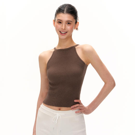 Ariseism 美式复古基础款细肩带针织背心女夏季新款修身上衣 商品图3