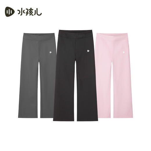 水孩儿童装加绒裤子女童2025秋冬新品保暖休闲裤中大童阔腿微喇裤 商品图4