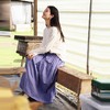 绽放旅行女装488朵/竹节肌理棉抽皱松紧腰半身中长裙半身裙女秋季 商品缩略图1