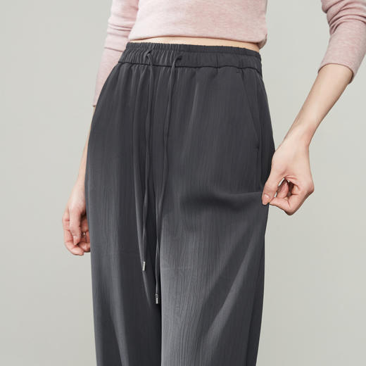 【休闲扎染抓花直筒裤】逸阳秋新款垂感舒适温柔显瘦气质裤子5795 商品图3