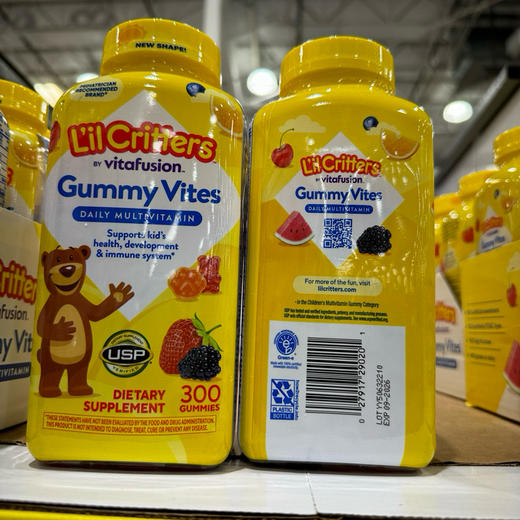 DHA补货了！全新换代 Vitamin D3软糖 注意钙糖是小瓶哦！美国家喻户晓！L'ilCritters小熊糖 商品图0