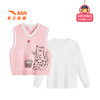 安踏儿童女童两件套上衣2025秋款舒适亲肤背心T恤两件套长袖卫衣362538610 商品缩略图0