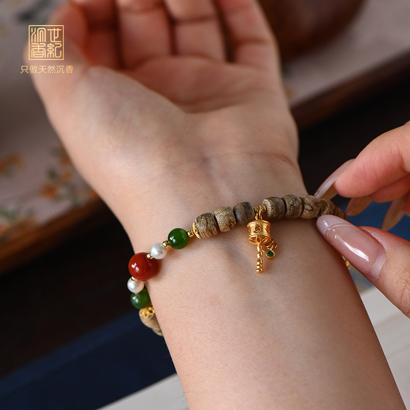 天然达拉干沉香手串 6.8mm*20颗 SP11949