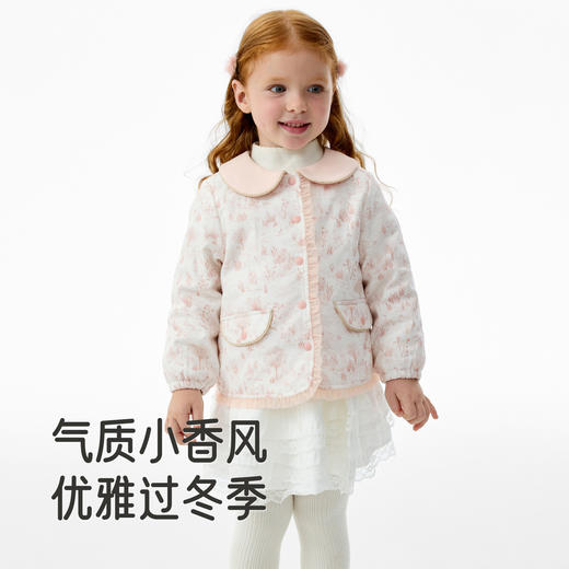 【商场同款】英氏儿童棉衣秋冬保暖女童翻领外套小童宝宝纯棉上衣 商品图3