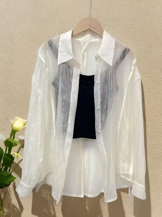 七夕福利-NO退【MYBL】流光纱天丝薄款单件衬衫（轻微瑕疵）-喜出 商品图0