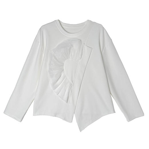 AHM wyss6969大码宽松显瘦花朵长袖T恤时尚洋气上衣 商品图4