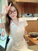 <曾小咸推荐>polo领短袖连衣裙女夏季巨好看显瘦a字收腰连身长裙子 商品缩略图6
