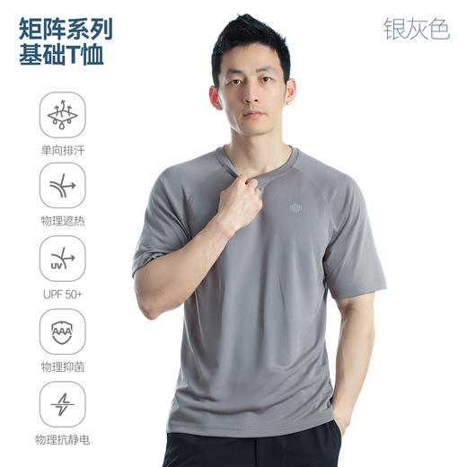 单导单向导湿速干t恤短袖男款宽松圆领吸汗休闲户外运动速干衣 商品图1