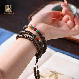 天然莱特岛沉香桶珠 沉水级 6.5mm 14克 SP11792