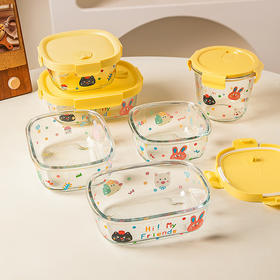 摩登主妇玻璃保鲜盒食品级密封饭盒微波炉加热带饭餐盒水果便当盒