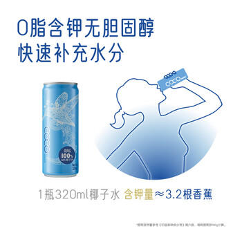 界界乐NFC越南进口原封罐装椰子水果汁饮料 320ml*6瓶 畅饮装 /水饮冲调 /饮料 /果蔬汁/饮料 商品图3