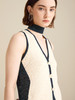 法式极简撞色针织马甲 商品缩略图1