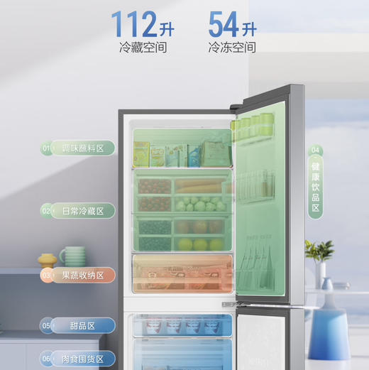 海尔（Haier）冰箱 BCD-172WGHC2E9S9 商品图6