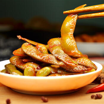 章鸭子香辣毛豆素食卤味零食办公室小吃小包装追剧零食400g /休闲食品 /豆干/素食零食 /卤味蔬菜零食 商品图2