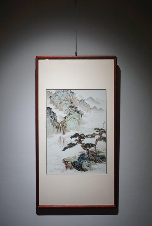 《观瀑图》瓷板画 商品图0