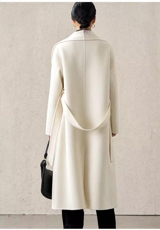 【高端系列】手工定制2360款54.9%绵羊毛➕莱赛尔➕桑蚕丝➕兔毛大女主款浴袍双面尼大衣外套-喜出 商品图6