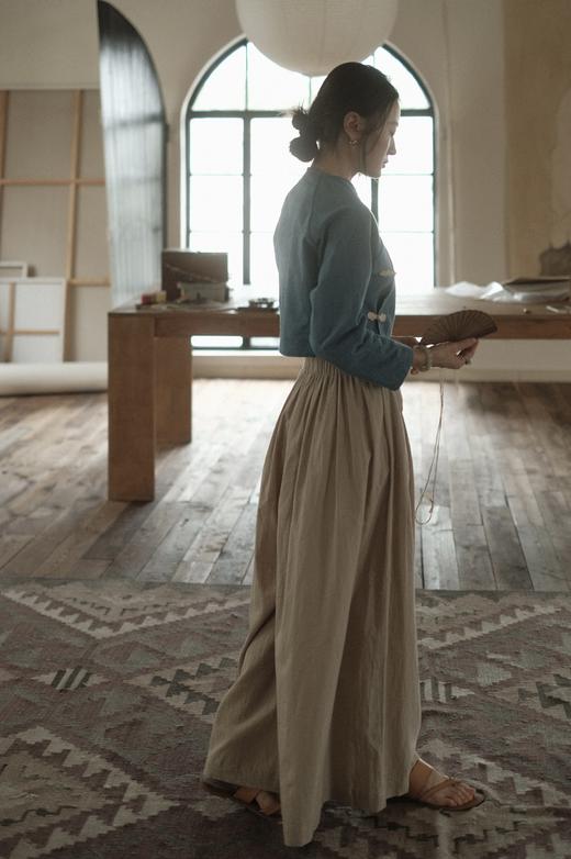 羊绒匹马棉（Supima） | 阔腿高腰裙裤 商品图2