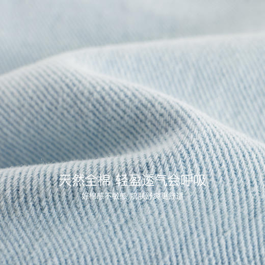 马克珍妮女童蝴蝶结软牛仔背带裤 儿童短裤2025年夏装新款550839 商品图4