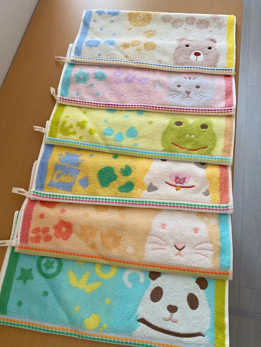 松植屋超萌卡通方巾6条组合儿童卡通面巾洗脸巾34*34cm 商品图2