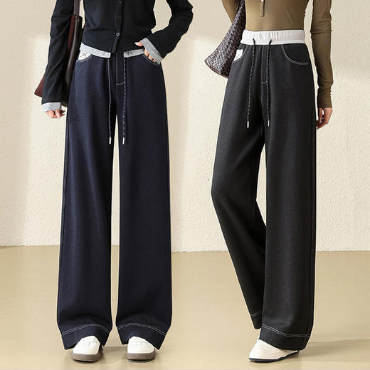 垂顺有型的简约清爽牛仔直筒裤 显瘦不起皱 包容各种腿型 商品图0