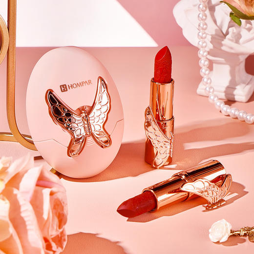 【粉丝专属❗️超美蝶舞口红套装】一抹长效显色，抬眼惊艳，美无公序！丝雾绒光双色柔滑易上妆持久不易沾杯尽显倾色情人节礼物 商品图2