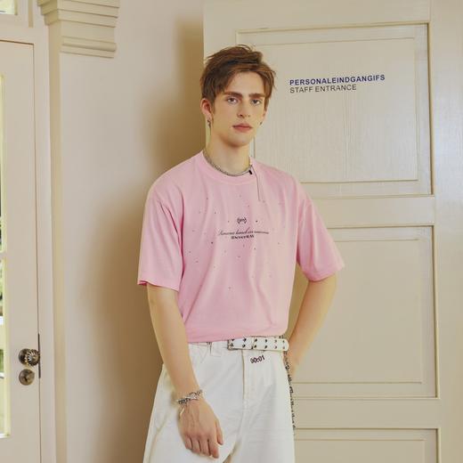 【青春为名 】2025陈立农全球巡回演唱会应援款桃浦粉法式舒适宽松T恤合集 商品图2