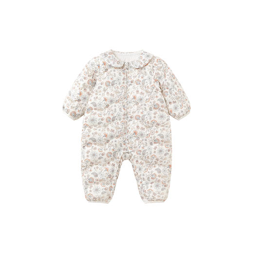 【商场同款】英氏童装羽绒服秋冬保暖女童连体羽绒服外出防寒哈衣超韧绒 商品图4