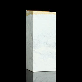 孤品017108-青田新矿带皮方章-4.5*4.5*11.3cm