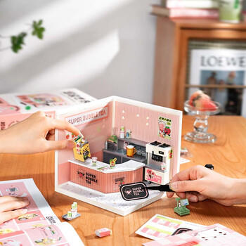 若来（Rolife）超级世界奶茶店diy手工小屋积木拼装玩具儿童生日礼物女孩 /玩具乐器 /积木拼插 /积木 商品图4