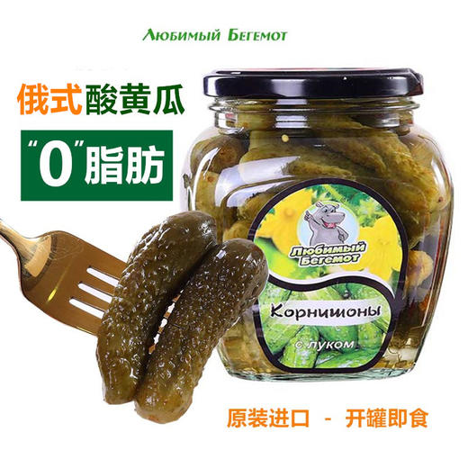 【中欧班列精选】WWJ俄罗斯风味 河马牌酸黄瓜500g/瓶 商品图2